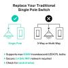 imageKasa Smart Dimmer Switch HS220LA Light Almond Single Pole Needs Neutral Wire 24GHz WiFi Light Switch Compatible with Alexa and Google Home UL Certified No Hub RequiredLight Almond