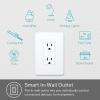 imageKasa Smart Plug KP200 InWall Smart Home WiFi Outlet Works with Alexa Google Home ampamp IFTTT No Hub Required Remote Control ETL Certified  White 1 Pack
