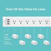 imageKasa Smart Plug Power Strip HS300 Surge Protector with 6 Individually Controlled Smart Outlets and 3 USB Ports Works with Alexa ampamp Google Home No Hub Required  White