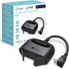 imageKasa Outdoor Smart Plug Smart Home WiFi Outlet with 2 Sockets IP64 Weather Resistance Compatible with Alexa Google Home ampamp IFTTT No Hub Required ETL CertifiedEP40 BlackMatter Compatible  2Socket