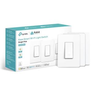 imageKasa Apple HomeKit Smart Light Switch KS200 Single Pole Neutral Wire Required 24GHz WiFi Light Switch Works with Siri Alexa and Google Home UL Certified No Hub Required White3pack