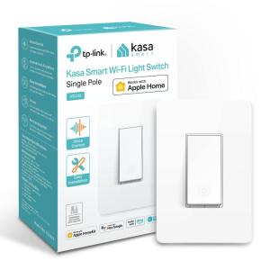 imageKasa Apple HomeKit Smart Light Switch KS200 Single Pole Neutral Wire Required 24GHz WiFi Light Switch Works with Siri Alexa and Google Home UL Certified No Hub Required White1pack
