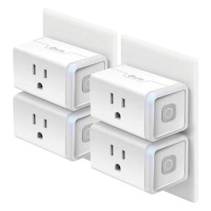 imageKasa Matter Smart Plug w Energy Monitoring Compact Design 15A1800W Max Super Easy Setup Works with Apple Home Alexa ampamp Google Home UL Certified 24G WiFi Only White KP125M 4PackAlexa Compatible Plug 4Pack