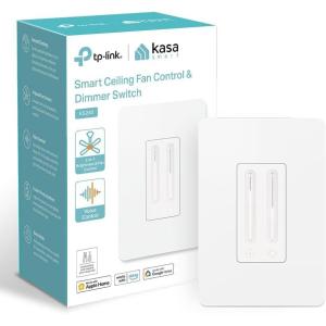imageKasa Smart Ceiling Fan Control ampamp Dimmer Switch  Adjustable 4Speed Fan ampamp Brightness Control  Works wApple HomeKit Alexa ampamp Google Home  24G WiFi Only Single Pole Neutral Wire Required  KS240