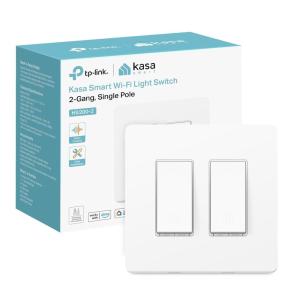imageKasa Smart Dimmer Switch 2Gang HS2202 Single Pole Needs Neutral Wire 24GHz WiFi Light Switch Compatible with Alexa and Google Home UL Certified No Hub Required WhiteWhite