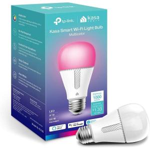 imageKasa Smart Light Bulbs 1000 Lumens High Brightness 16M Color Changing Dimmable Smart WiFi Light Bulb Compatible with Alexa and Google Home A19 24GHz WiFi only No Hub Required KL1351000 LM  1Pack