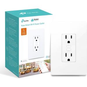 imageKasa Smart Plug KP200 InWall Smart Home WiFi Outlet Works with Alexa Google Home ampamp IFTTT No Hub Required Remote Control ETL Certified  White 1 Pack