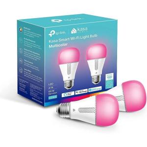 imageNew Kasa Smart Bulb Full Color Changing Dimmable Smart WiFi Light Bulb Compatible with Alexa and Google Home A19 9W 800 Lumens24Ghz only No Hub Required 1Pack KL125 Multicolor1000 LM  2Pack