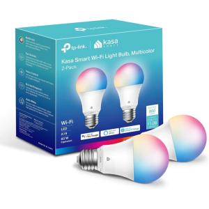 imageNew Kasa Smart Bulb Full Color Changing Dimmable Smart WiFi Light Bulb Compatible with Alexa and Google Home A19 9W 800 Lumens24Ghz only No Hub Required 1Pack KL125 Multicolor800 Lumens  2Pack