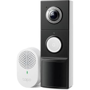 imageTapo by TPLink Smart Video Doorbell Camera with Chime Battery or Wired 2K QHD Color Night Vison No Monthly Fee 180 UltraWide HeadtoToe View Ring Call Free AI Detection Local Storage D225Battery or Hardwired  2K 4MP