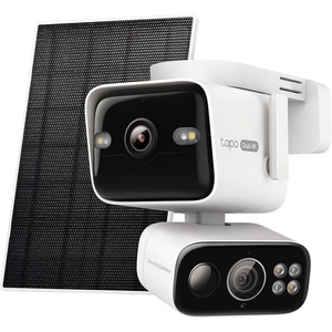 image:imageTapo 2K Dual Lens PanTilt Security Battery Camera Wireless wSolar Panel 165 WideAngle  6mm Telephoto Free PersonVehicle Detection 360 Pan SDCloud Storage Works wAlexa amp Google C645D KITDualLens 4K PanTilt